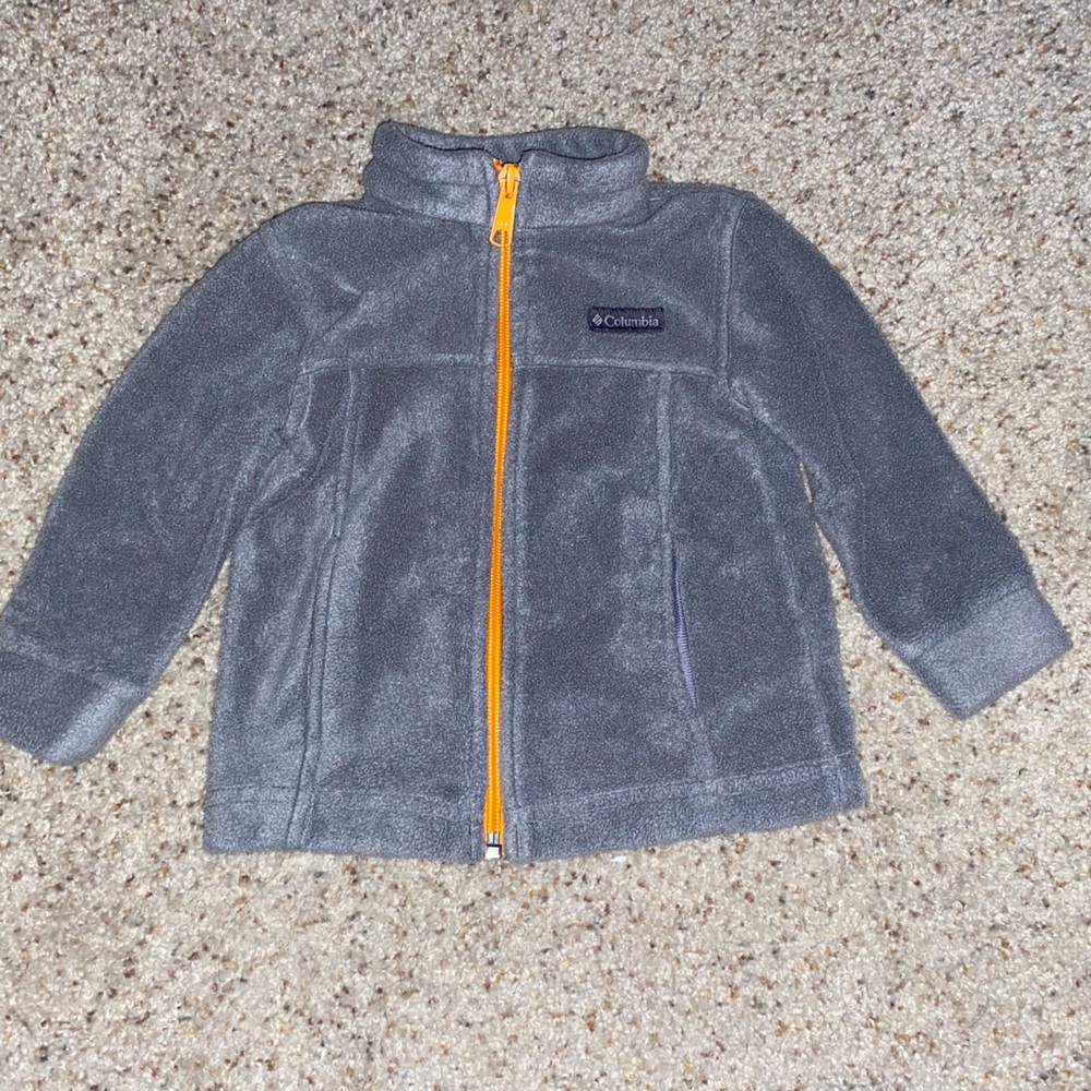 Columbia Jacket Gray Baby Boy/Girl 12-18 Months Fleece Coat Full Zip Layer Grey